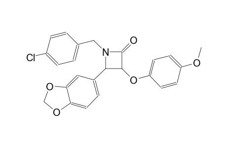 4-(1,3-benzodioxol-5-yl)-1-(4-chlorobenzyl)-3-(4-methoxyphenoxy)-2-azetidinone