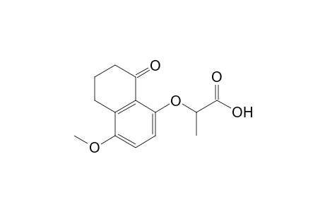 2-[(4-methoxy-8-oxo-5,6,7,8-tetrahydro-1-naphthyl)oxy]propionic acid