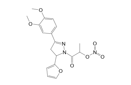 5-(2-Furyl)-4,5-dihydro-3-(3,4-dimethoxyphenyl)-1-(2-nitrooxypropionyl)-1H-pyrazole