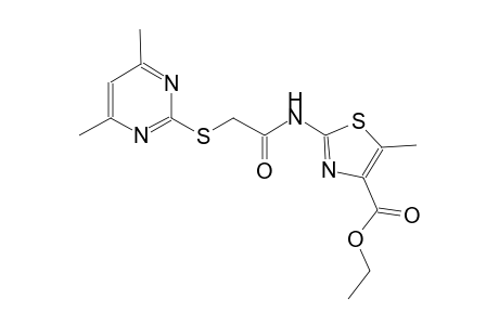 4-thiazolecarboxylic acid, 2-[[[(4,6-dimethyl-2-pyrimidinyl)thio]acetyl]amino]-5-methyl-, ethyl ester