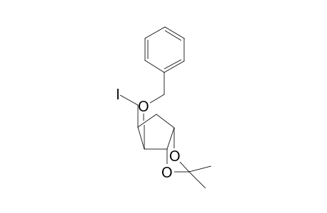 3-O-Benzyl-5-deoxy-5-iodo-1,2-O-isopropylidene-4a-carba-.alpha.-DL-xylofuranose