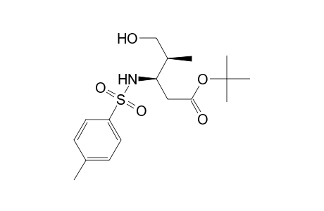 Pentanoic acid, 5-hydroxy-4-methyl-3-[[(4-methylphenyl)sulfonyl]amino]-, 1,1-dimethylethyl ester, (R*,S*)-(.+-.)-