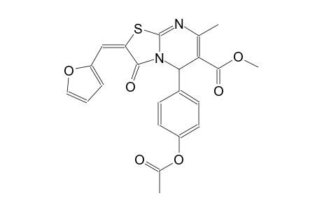 methyl (2E)-5-[4-(acetyloxy)phenyl]-2-(2-furylmethylene)-7-methyl-3-oxo-2,3-dihydro-5H-[1,3]thiazolo[3,2-a]pyrimidine-6-carboxylate