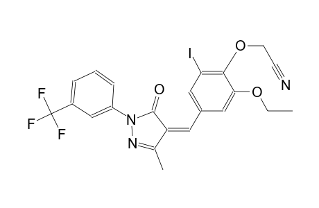 [2-ethoxy-6-iodo-4-((Z)-{3-methyl-5-oxo-1-[3-(trifluoromethyl)phenyl]-1,5-dihydro-4H-pyrazol-4-ylidene}methyl)phenoxy]acetonitrile