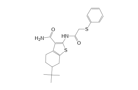 6-tert-butyl-2-{[(phenylsulfanyl)acetyl]amino}-4,5,6,7-tetrahydro-1-benzothiophene-3-carboxamide