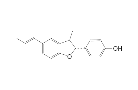 2-(4-Hydroxyphenyl)-3-methyl-5-((E)-propenyl)-2,3-dihydrobenzofuran [(+-)-conocarpan