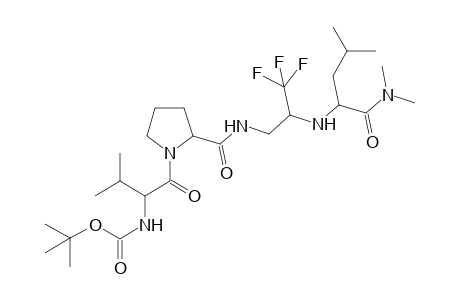 2-{2'-[1"-(2'''-<t-Butoxycarbonylamino>-3'"-methylbutanoyl)pyrrolidin-2"-ylcarbonylamino)-1'-(trifluoromethyl)ethylamino]-4-methyl-N,N-dimethylpentanamide