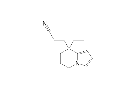 3-(8-Ethyl-6,7-dihydro-5H-indolizin-8-yl)propanenitrile