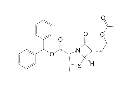 benzhydryl 6.alpha.-(2'-acetoxyethyl)penicillanate