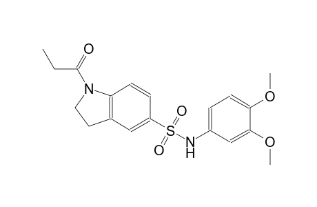 N-(3,4-dimethoxyphenyl)-1-propionyl-5-indolinesulfonamide