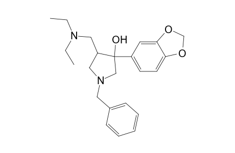 1-benzyl-3-(benzo[1,3]dioxol-5-yl)- 4-[(diethylamino)methyl]pyrrolidin-3-ol