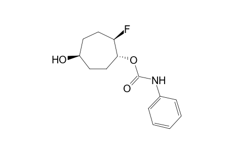 trans-2-Fluoro-t-5-hydroxycycloheptyl-r-N-phenylcarbamate