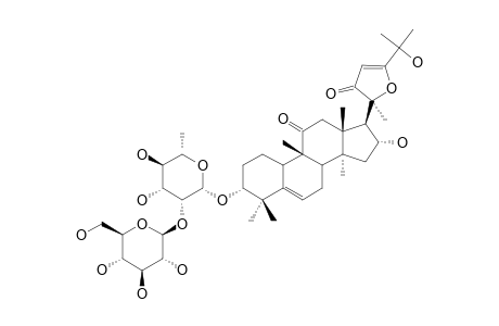 PICFELTARRAENIN-III;11,22-DIOXO-3-ALPHA,16-ALPHA,25-TRIHYDROXY-(20S,24)-EPOXYCUCURBIT-5,23-DIENE-ALPHA-L-RHAMNOPYRANOSYL-(1->2)-O-BETA-D-GLUCOPYRANOSIDE;COMPOU