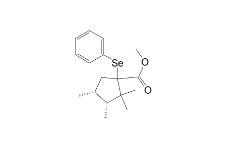 Cyclopentanecarboxylic acid, 2,2,3,4-tetramethyl-1-(phenylseleno)-, methyl ester