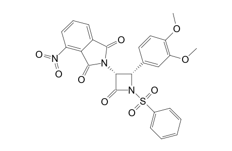 2-[1-BENZENESULFONYL-2-(3,4-DIMETHOXYPHENYL)-4-OXOAZETIDIN-3-YL]-4-NITROISOINDOLE-1,3-DIONE
