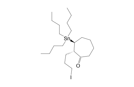 trans-2-(3'-Iodopropyl)-3-tributylstannylcycloheptanone