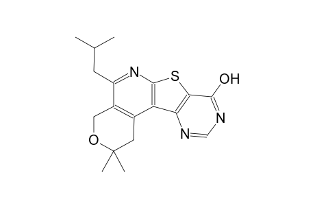 2H-pyrano[4'',3'':4',5']pyrido[3',2':4,5]thieno[3,2-d]pyrimidin-8-ol, 1,4-dihydro-2,2-dimethyl-5-(2-methylpropyl)-
