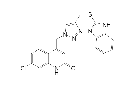 4-((4-(((1H-benzo[d]imidazol-2-yl)thio)methyl)-1H-1,2,3-triazol-1-yl)methyl)-7-chloroquinolin-2(1H)-one