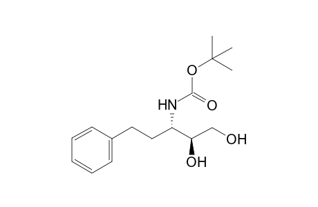 N-[(1S,2S)-2,3-dihydroxy-1-phenethyl-propyl]carbamic acid tert-butyl ester