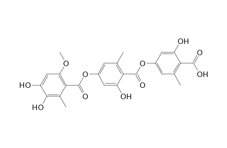 Benzoic acid, 4-[(3,4-dihydroxy-6-methoxy-2-methylbenzoyl)oxy]-2-hydroxy-6-methyl-, 4-carboxy-3-hydroxy-5-methylphenyl ester