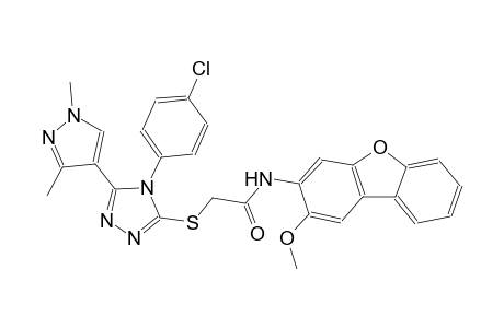 2-{[4-(4-chlorophenyl)-5-(1,3-dimethyl-1H-pyrazol-4-yl)-4H-1,2,4-triazol-3-yl]sulfanyl}-N-(2-methoxydibenzo[b,d]furan-3-yl)acetamide