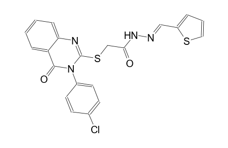 2-{[3-(4-chlorophenyl)-4-oxo-3,4-dihydro-2-quinazolinyl]sulfanyl}-N'-[(E)-2-thienylmethylidene]acetohydrazide