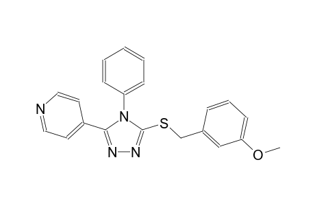 4-{5-[(3-methoxybenzyl)sulfanyl]-4-phenyl-4H-1,2,4-triazol-3-yl}pyridine