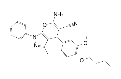 pyrano[2,3-c]pyrazole-5-carbonitrile, 6-amino-4-(4-butoxy-3-methoxyphenyl)-1,4-dihydro-3-methyl-1-phenyl-