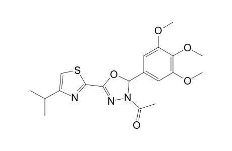 1-(5-(4-Isopropylthiazol-2-yl)-2-(3,4,5-trimethoxyphenyl)-1,3,4-oxadiazol-3(2H)-yl)ethanone
