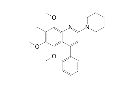 5,6,8-trimethoxy-7-methyl-4-phenyl-2-(1-piperidinyl)quinoline