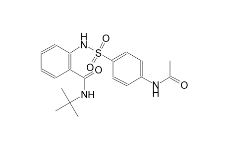 2-({[4-(acetylamino)phenyl]sulfonyl}amino)-N-(tert-butyl)benzamide