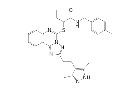 butanamide, 2-[[2-[2-(3,5-dimethyl-1H-pyrazol-4-yl)ethyl][1,2,4]triazolo[1,5-c]quinazolin-5-yl]thio]-N-[(4-methylphenyl)methyl]-