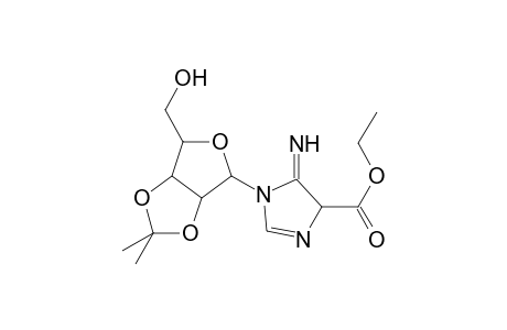 2-Imidazoline-4-carboxylic acid, 1-(8-hydroxymethyl-3,3-dimethyl-2,4,7-trioxabicyclo[3.3.0]oct-6-yl)-5-imino-, ethyl ester