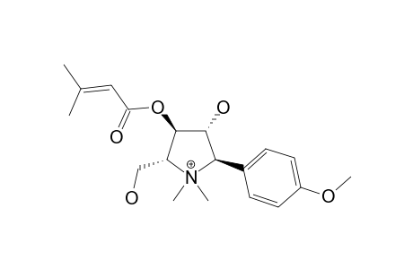 CODONOPYRROLIDIUM-A;3-METHYL-BUT-2-ENOIC-ACID-3-HYDROXY-5-HYDROXYMETHYL-2-(4-METHOXY-PHENYL)-1,1-DIMETHYL-PYRROLIDINE-4-YLESTER