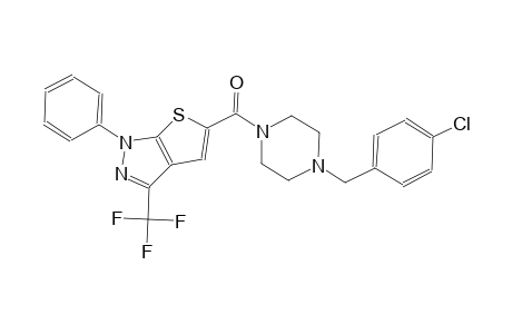 5-{[4-(4-chlorobenzyl)-1-piperazinyl]carbonyl}-1-phenyl-3-(trifluoromethyl)-1H-thieno[2,3-c]pyrazole