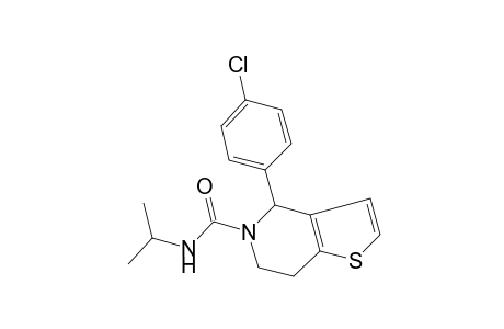 4-(p-chlorophenyl)-6,7-dihydro-N-isopropylthieno[3,2-c]pyridine-5(4H)-carboxamide