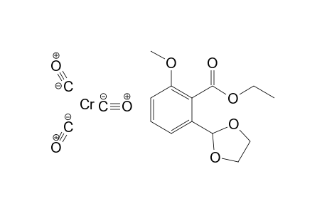 Tricarbonyl(2-ethoxycarbonyl-3-methoxybenzaldehyde ethyleneacetal)chromium