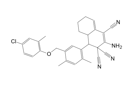 2-amino-4-{5-[(4-chloro-2-methylphenoxy)methyl]-2,4-dimethylphenyl}-4a,5,6,7-tetrahydro-1,3,3(4H)-naphthalenetricarbonitrile