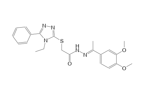 acetic acid, [(4-ethyl-5-phenyl-4H-1,2,4-triazol-3-yl)thio]-, 2-[(E)-1-(3,4-dimethoxyphenyl)ethylidene]hydrazide