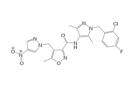N-[1-(2-chloro-4-fluorobenzyl)-3,5-dimethyl-1H-pyrazol-4-yl]-5-methyl-4-[(4-nitro-1H-pyrazol-1-yl)methyl]-3-isoxazolecarboxamide