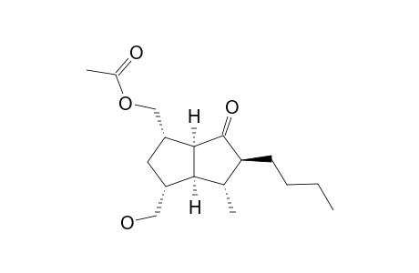 acetic acid [(1S,3R,3aS,4R,5S,6aS)-5-butyl-6-keto-4-methyl-3-methylol-2,3,3a,4,5,6a-hexahydro-1H-pentalen-1-yl]methyl ester
