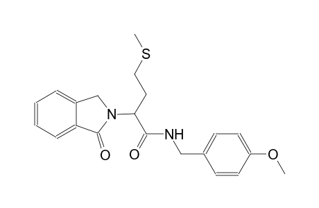 N-(4-methoxybenzyl)-4-(methylsulfanyl)-2-(1-oxo-1,3-dihydro-2H-isoindol-2-yl)butanamide