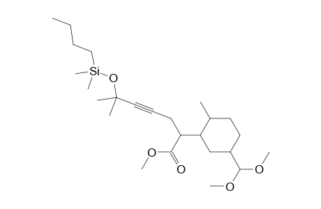 Methyl 5-(Dimethoxymethyl)-2-methyl-.alpha.-(4-methyl-4-(dimethylbutylsilyloxy)pent-2-yn-1-yl)cyclohexylacetate