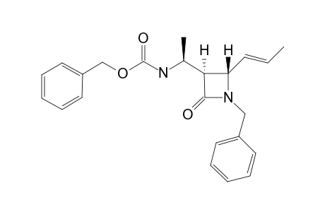 (3S,4S,1'S,E)-1-BENZYL-3-[1-(BENZYLOXYCARBONYLAMINO)-ETHYL]-4-(1-PROPENYL)-AZETIDIN-2-ONE