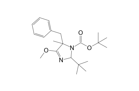 t-Butyl 2-(t-butyl)-5-methyl-4-methoxy-5-benzyl-2,5-dihydroimidazole-1-carboxylate