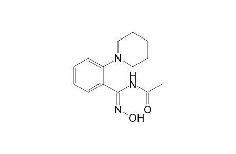 2-Piperidinobenzamide - N-acetyloxime