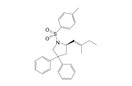 (R)-2-(2-methylbut-1-enyl)-4,4-diphenyl-1-tosylpyrrolidine