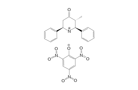 3T-METHYL-2R,6C-DIPHENYL-4-OXOPIPERIDINIUM-PICRATE