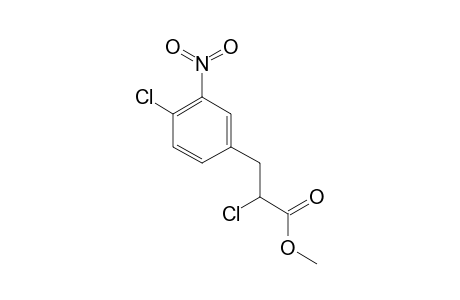 alpha,4-dichloro-3-nitrohydrocinnamic acid, methyl ester