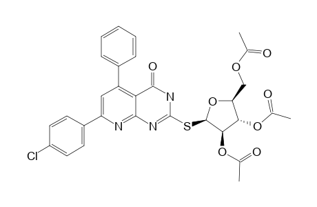 7-(4-CHLOROPHENYL)-5-PHENYL-2-(2',3',5'-TRI-O-ACETYL-BETA-D-ARABINOPYRANOSYLTHIO)-PYRIDO-[2,3-D]-PYRIMIDINE-4-ONE